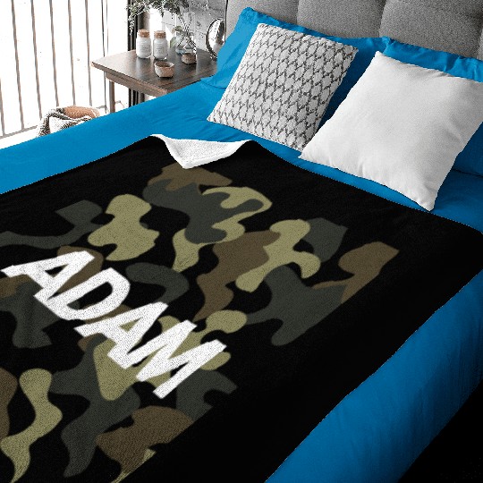 Adam Name Baby Blankets Men Good Quality Camouflage
