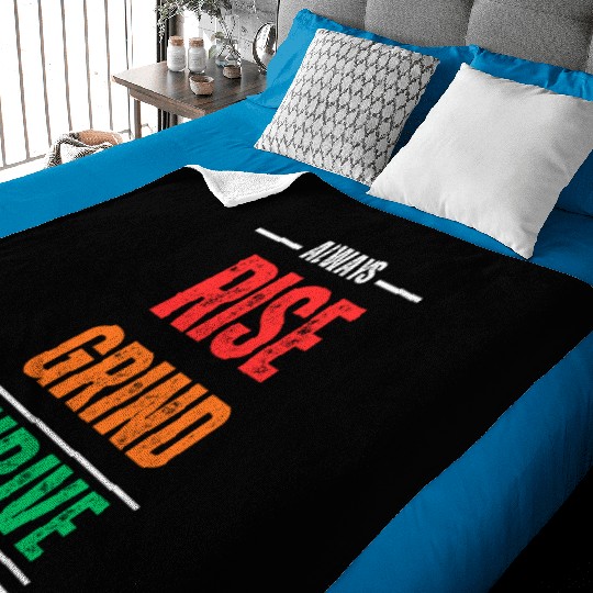 Rise, Grind, Thrive – The Resilience Mindset Baby Blankets