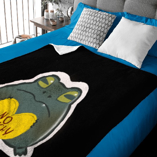 NO Touchy! Grumpy toad. Baby Blankets