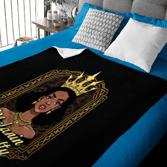 Melanin Royalty: Embrace the Crown Baby Blankets