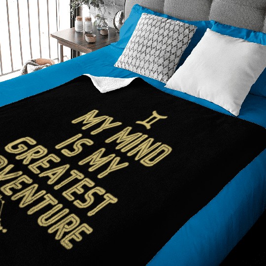 Gemini Zodiac My Mind Is My Greatest Adventure Baby Blankets