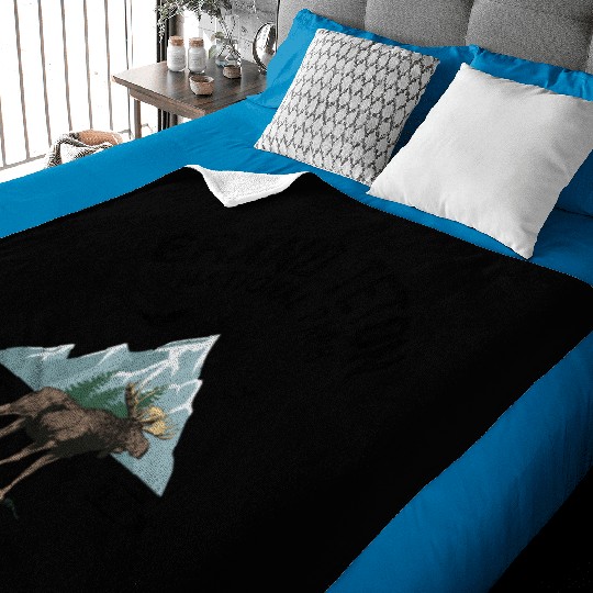 Grand Teton National Park Est. 1929 Wyoming Baby Blankets