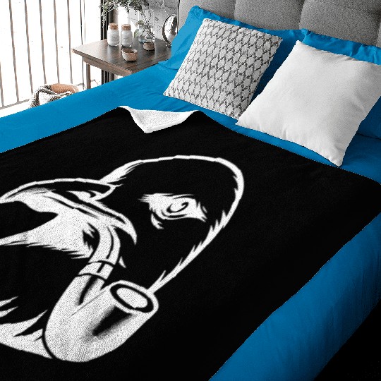 Seagull With Nordic Nautical Charisma Baby Blankets