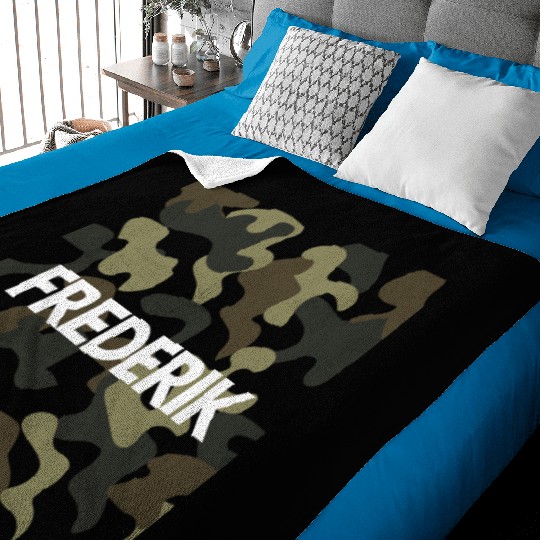 Frederik Name Baby Blankets Men Good Quality Camouflage