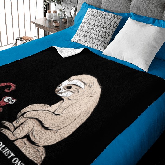 Scorpio Zodiac Sloth Don't Poke The Quiet Ones Baby Blankets
