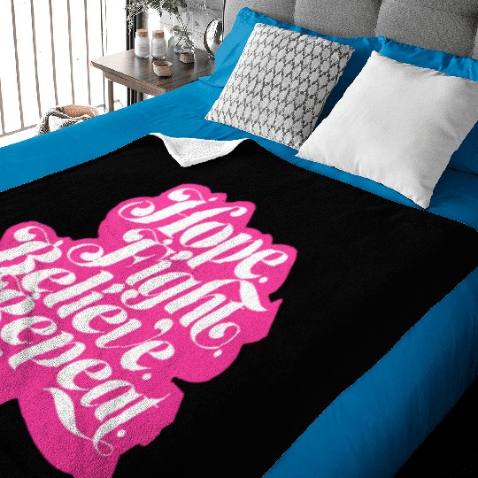 Hope Fight Believe Repeat American Cancer Society Baby Blankets