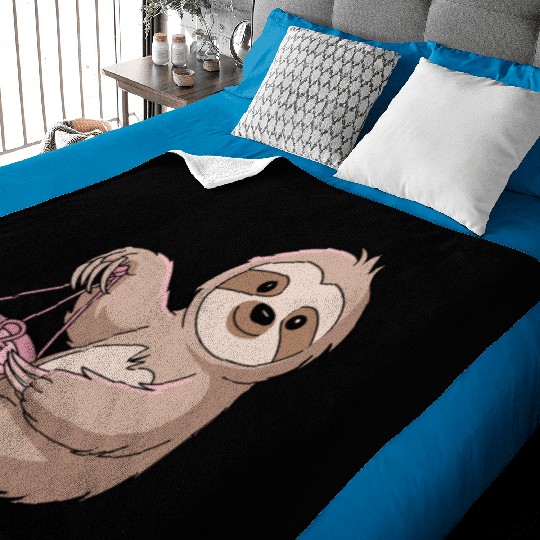 Charming Libra Zodiac Sloth With Balance Baby Blankets