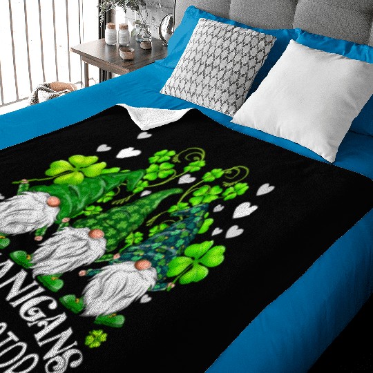 Shenanigans Coordinator St. Patricks Day Gnomes Baby Blankets