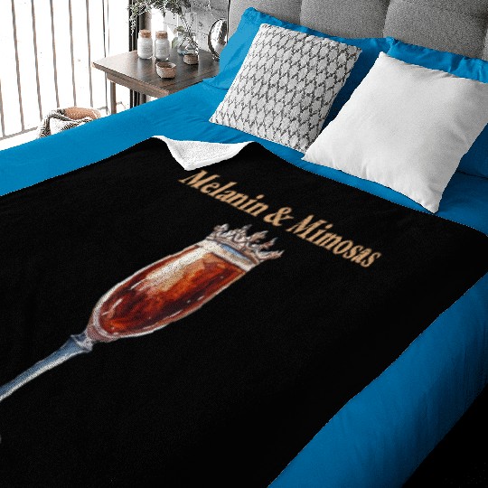 Melanin & Mimosas – Royal Brunch Vibes for Queens Baby Blankets