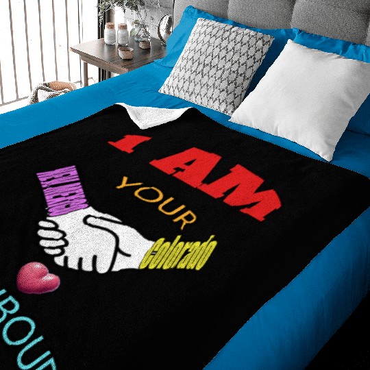 I AM YOUR NEIGHOUR NEW MEXICO AND COLORADO Baby Blankets