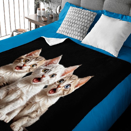 Surprised Kittens Baby Blankets