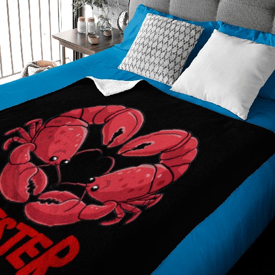 Lobster Lovester Valentine's Day Love Baby Blankets