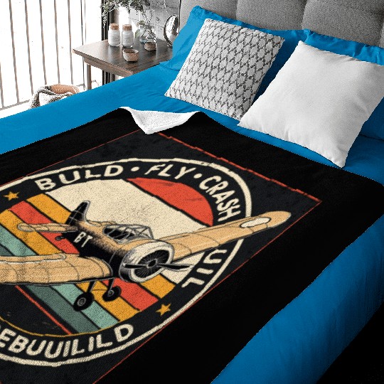 RC Plane Build Fly Crash Rebuild Pilot RC Planes Baby Blankets