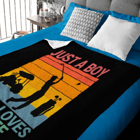 Just a Boy who loves Golf Baby Blankets