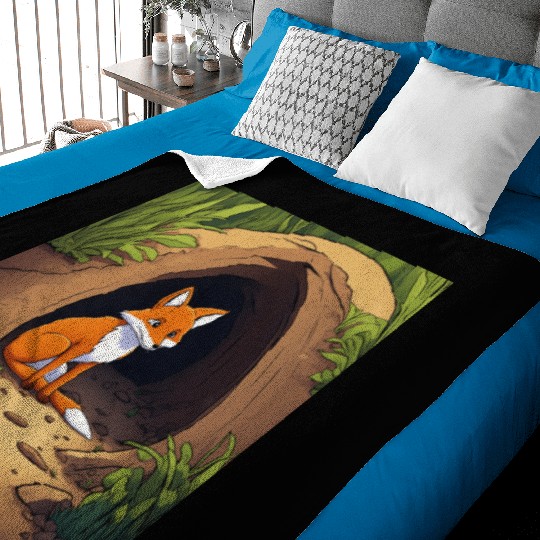 Fox haven nature's embrace. Baby Blankets
