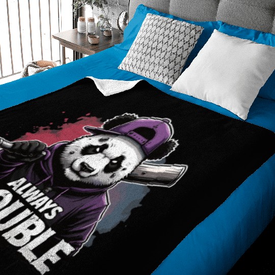 Gangster Panda Panda Bear Pandas Baby Blankets