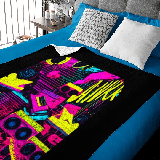 Vintage 80s party old school Baby Blankets