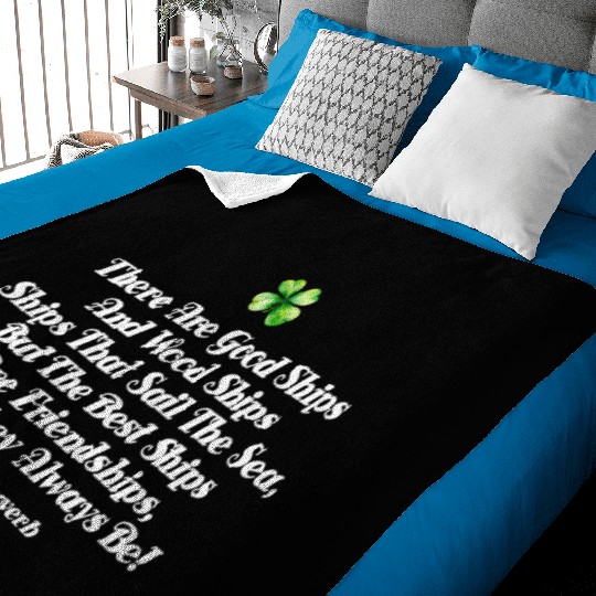 Irish Blessing FRIENDSHIP QUOTE GOOD SHIPS Ireland Baby Blankets