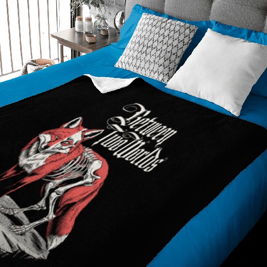 Dark Cottagecore Between Two Worlds Fox Baby Blankets