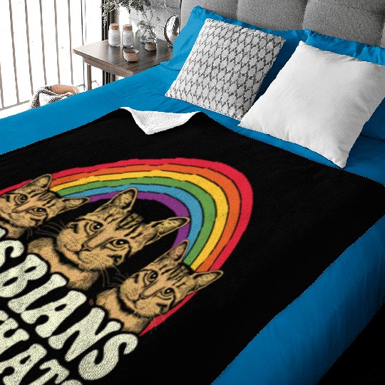 Lesbians Eat What Vintage LGBT Funny Pride Month Baby Blankets