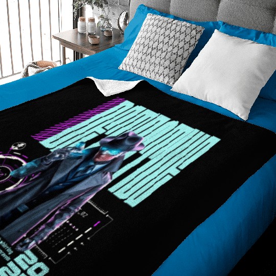 Detective Robot Futuristic Spy Sci Fi Hero Baby Blankets