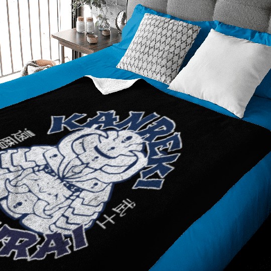 Kanreki 60th Birthday Japanese Samurai Baby Blankets