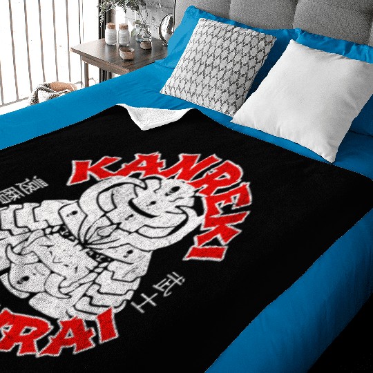 Kanreki 60th Birthday Japanese Samurai Baby Blankets