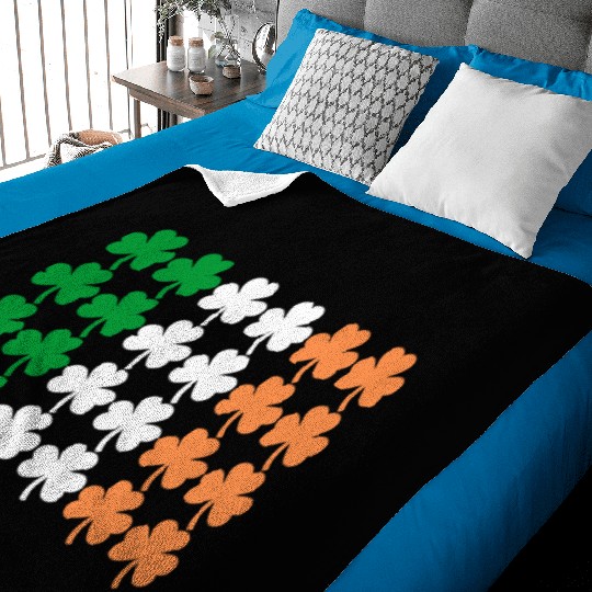 Ireland Shamrock Flag Baby Blankets