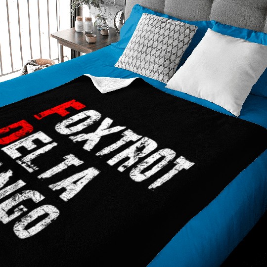 Foxtrots Delta Tangos Funny Foxtrots Delta Tangos Baby Blankets