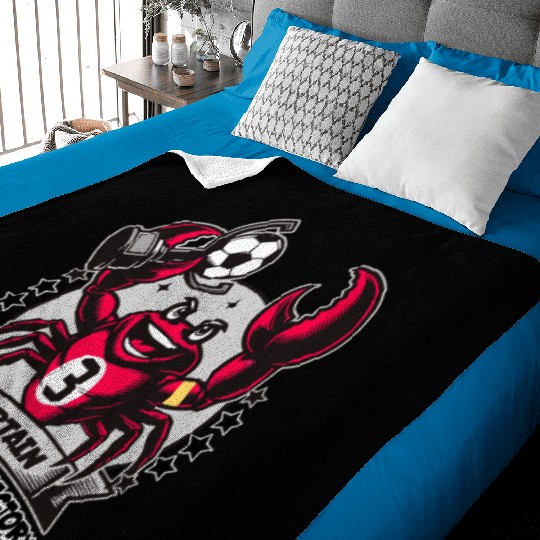 Captain crab Baby Blankets