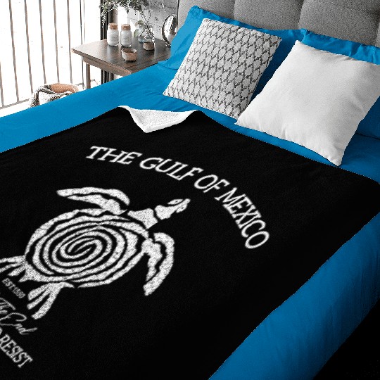 Tribal Sea Turtle of the of Mexico Baby Blankets