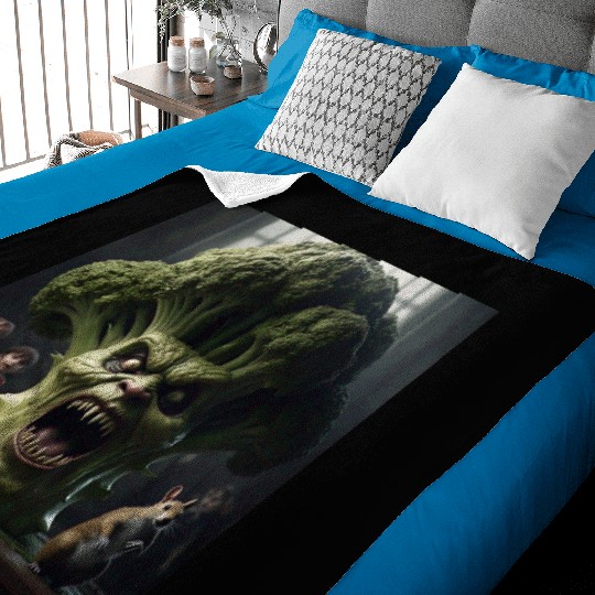 a hyper realistic cinematicmean broccoli. Baby Blankets