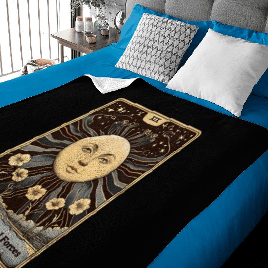 Vintage Tarot Card The Planet Baby Blankets