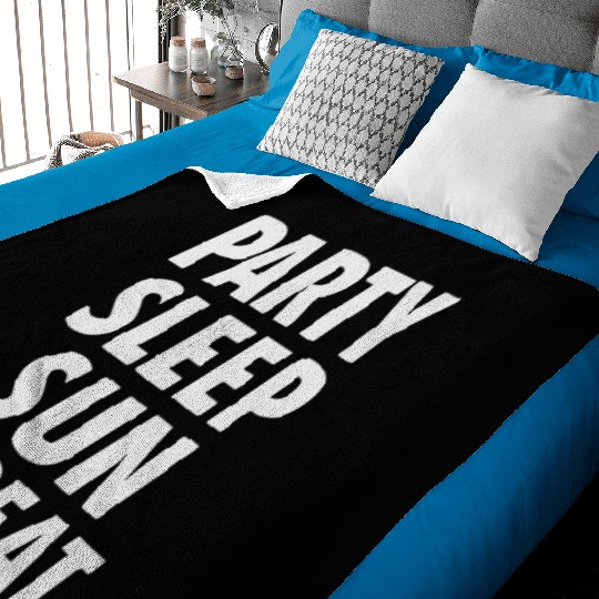 Party Sleep Sun Repeat – Summer Lifestyle Baby Blankets