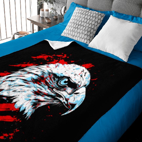 Symbol of America - American Bald Eagle Baby Blankets