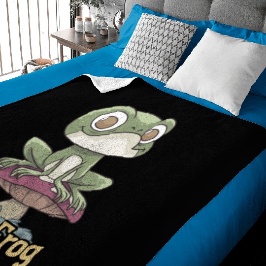 i love frog Baby Blankets