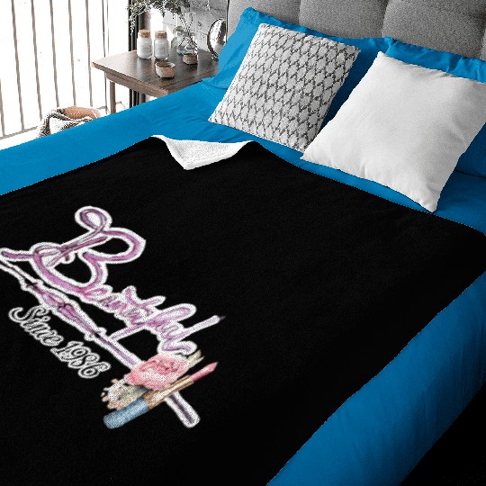 Beautiful since 1986 birthday typography Baby Blankets
