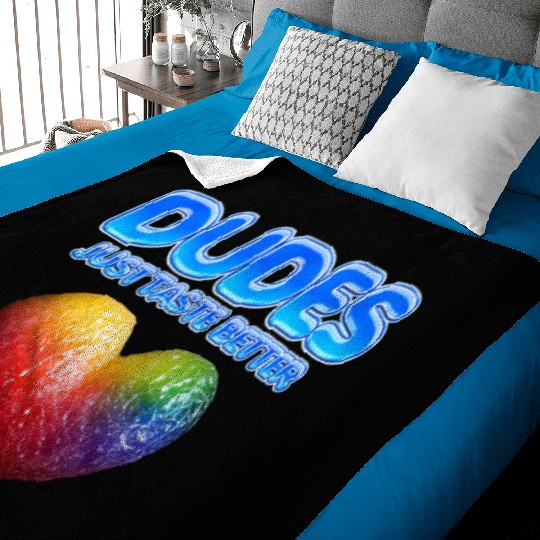 Dudes Just Taste Better Pride Month LGBTQ Gay Baby Blankets