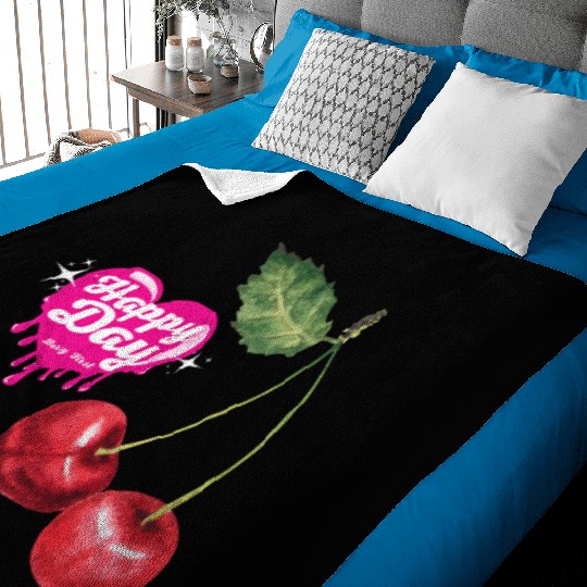 Happy Cherry Day Baby Blankets