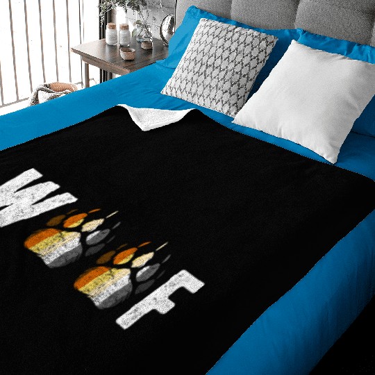 Woof Bear Pride Paw Prints Gay Men LGBT Bear Flag Baby Blankets