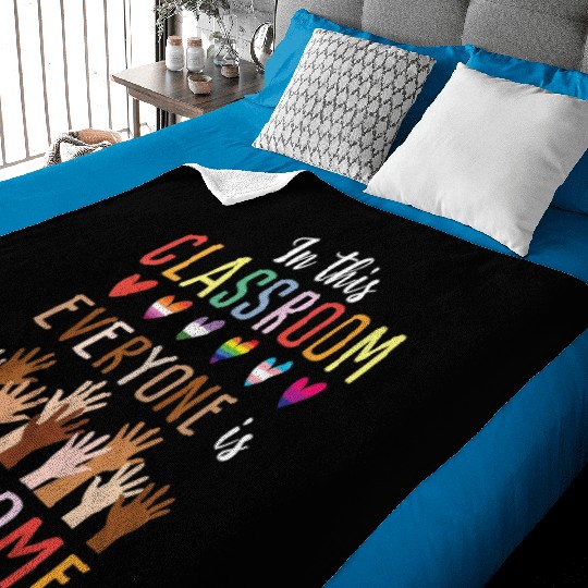 Everyone Is Welcome Here Idaho Teacher Baby Blankets