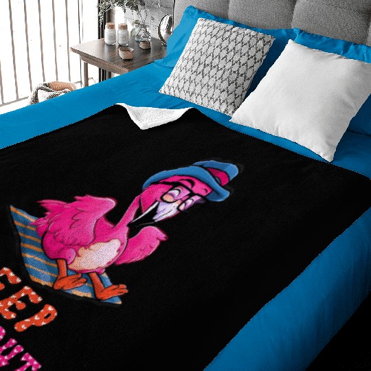 Deep Chill Out Flamingo Summer Vacation Baby Blankets