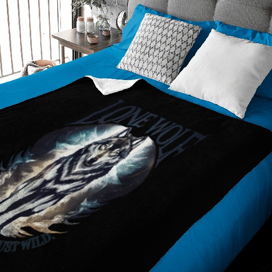 Lone Wolf - No Pack, No Chains, Just Wild Baby Blankets