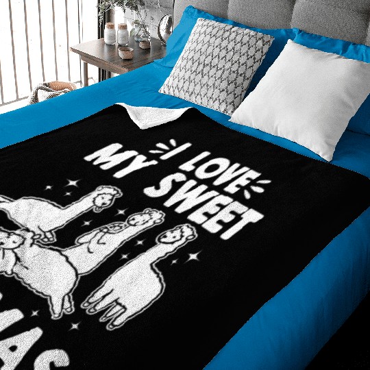 Alpaca Lover Llama Lover - I love my sweet Llamas Baby Blankets