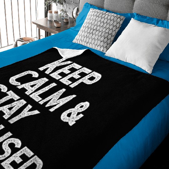 Keep calm and stay focused Baby Blankets