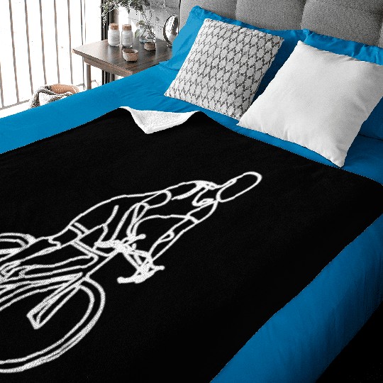 Cycling Sketch Baby Blankets