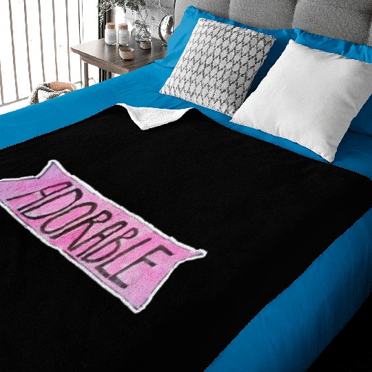 Adorable Cute Typography Baby Blankets