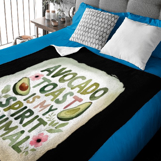 Avocado Toast Is My Spirit Animal Baby Blankets