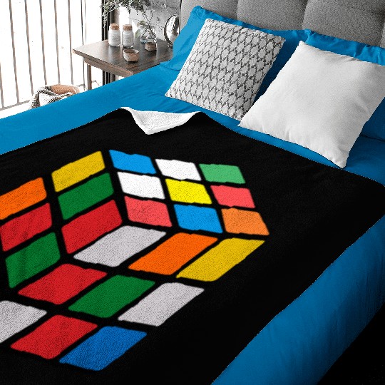 Classic colored Magical Cube Baby Blankets
