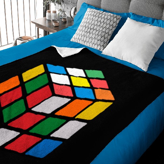 Classic colored Magical Cube Baby Blankets